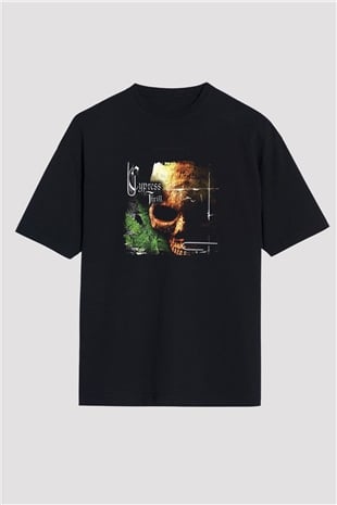 Cypress Hill Baskılı Unisex Oversize Siyah Tişört