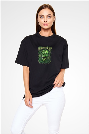 Cypress Hill Baskılı Unisex Oversize Siyah Tişört