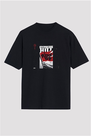 Cypress Hill Baskılı Unisex Oversize Siyah Tişört