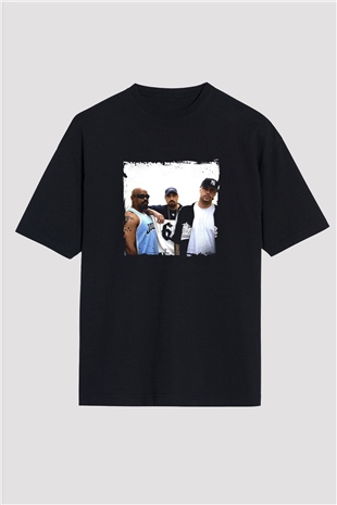 Cypress Hill Baskılı Unisex Oversize Siyah Tişört