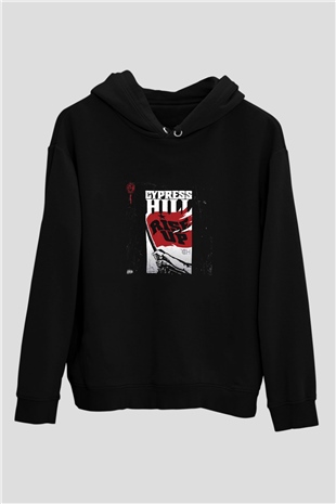 Cypress Hill Baskılı Unisex Siyah Hoodie