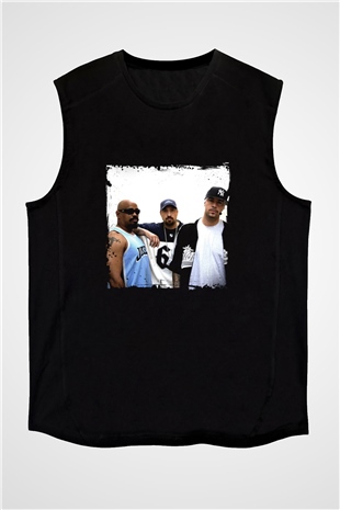 Cypress Hill Baskılı Unisex Siyah Kolsuz Tişört