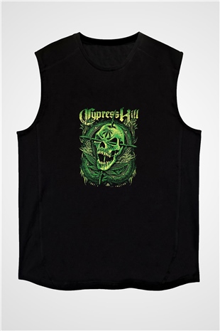 Cypress Hill Baskılı Unisex Siyah Kolsuz Tişört
