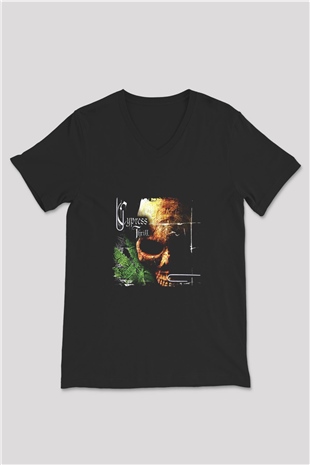Cypress Hill Baskılı Unisex Siyah V Yaka Tişört