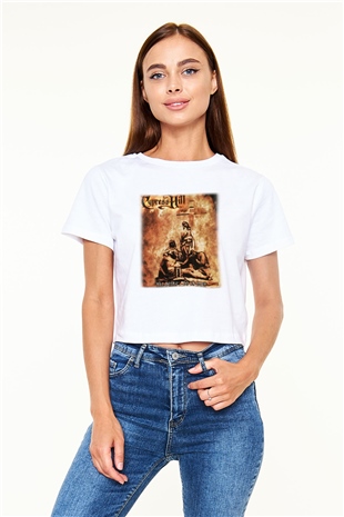 Cypress Hill Beyaz Croptop Tişört