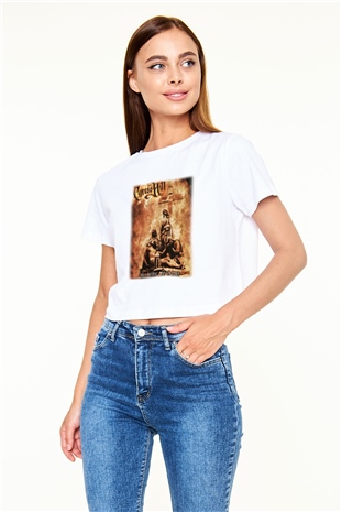 Cypress Hill Beyaz Croptop Tişört