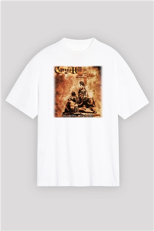 Cypress Hill Beyaz Unisex Oversize Tişört T-Shirt