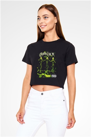 Cypress Hill Siyah Crop Top Tişört