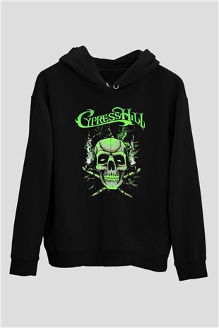 Cypress Hill Siyah Unisex Kapüşonlu Sweatshirt