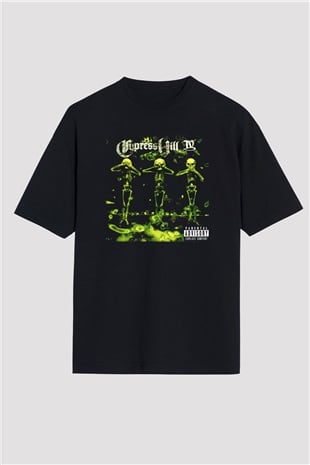 Cypress Hill Siyah Unisex Oversize Tişört T-Shirt