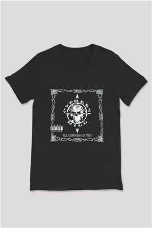 Cypress Hill Siyah Unisex V Yaka Tişört T-Shirt