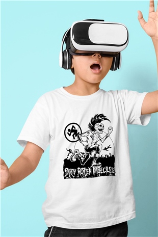 D.R.I Beyaz Unisex Çocuk Tişört