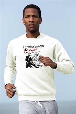 D.R.I Beyaz Unisex Sweatshirt