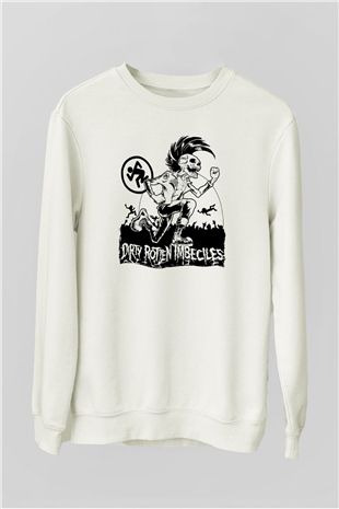 D.R.I Beyaz Unisex Sweatshirt