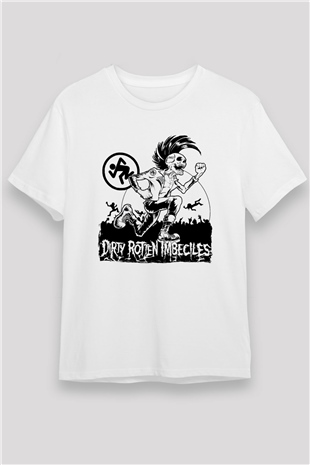 D.R.I Beyaz Unisex Tişört T-Shirt - TişörtFabrikası