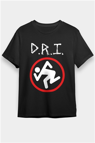 D.R.I Siyah Unisex Tişört T-Shirt - TişörtFabrikası