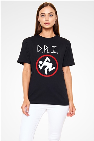 D.R.I Siyah Unisex Tişört T-Shirt - TişörtFabrikası