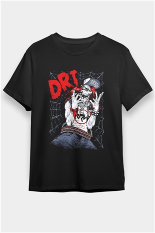 D.R.I Siyah Unisex Tişört T-Shirt - TişörtFabrikası