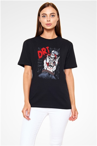 D.R.I Siyah Unisex Tişört T-Shirt - TişörtFabrikası