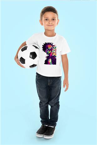Dabi Baskılı Beyaz Unisex Beyaz Çocuk Tişört - Tshirt