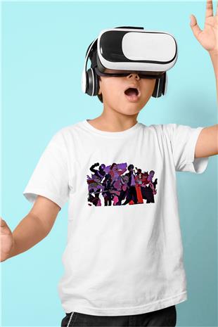 Dabi Baskılı Beyaz Unisex Beyaz Çocuk Tişört - Tshirt