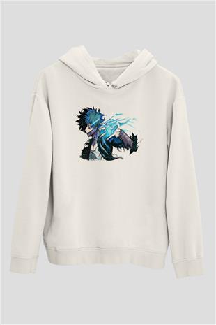 Dabi Baskılı Beyaz Unisex Hoodie