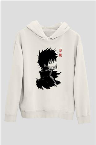 Dabi Baskılı Beyaz Unisex Hoodie