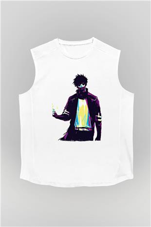 Dabi Baskılı Beyaz Unisex Kolsuz Tişört - Tshirt