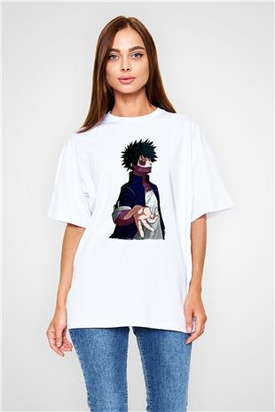 Dabi Baskılı Beyaz Unisex Oversize Tişört - Tshirt