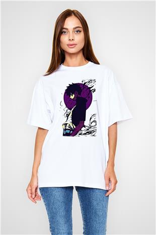Dabi Baskılı Beyaz Unisex Oversize Tişört - Tshirt