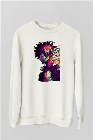 Dabi Baskılı Beyaz Unisex Sweatshirt