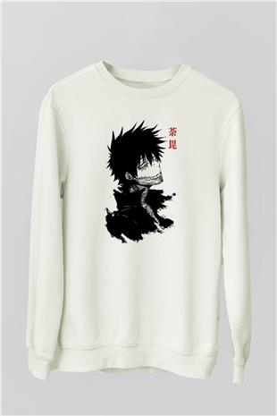 Dabi Baskılı Beyaz Unisex Sweatshirt