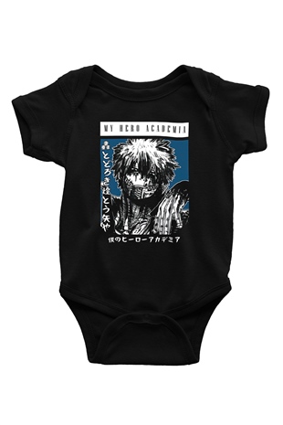 Dabi Baskılı Unisex Siyah Bebek Body - Zıbın