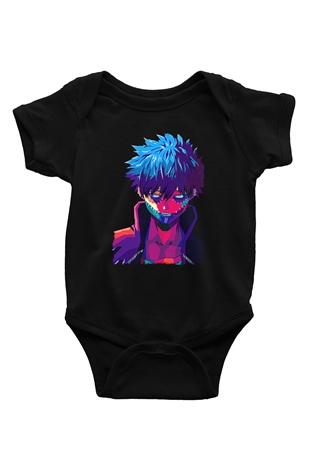 Dabi Baskılı Unisex Siyah Bebek Body - Zıbın