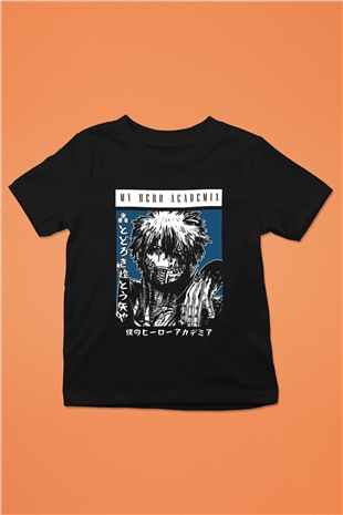 Dabi Baskılı Unisex Siyah Çocuk Tişört - Tshirt