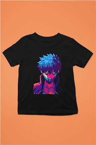 Dabi Baskılı Unisex Siyah Çocuk Tişört - Tshirt