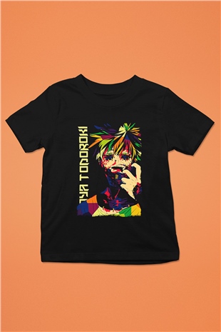 Dabi Baskılı Unisex Siyah Çocuk Tişört - Tshirt