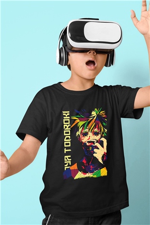 Dabi Baskılı Unisex Siyah Çocuk Tişört - Tshirt