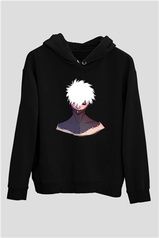 Dabi Baskılı Unisex Siyah Hoodie
