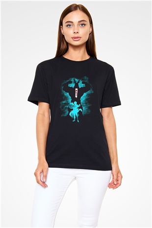 Dabi Baskılı Unisex Siyah Tişört - Tshirt