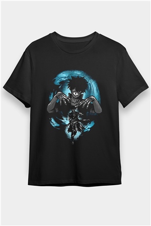 Dabi Baskılı Unisex Siyah Tişört - Tshirt