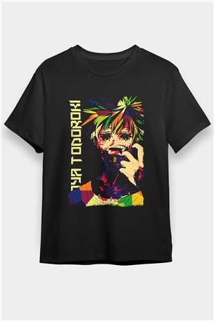 Dabi Baskılı Unisex Siyah Tişört - Tshirt