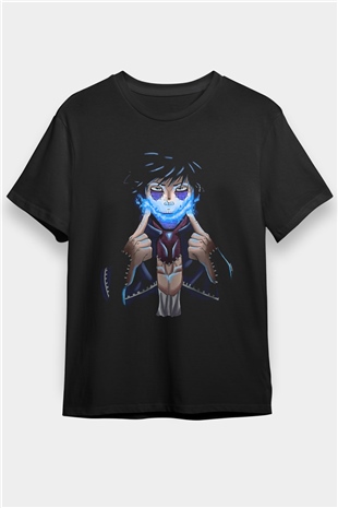 Dabi Baskılı Unisex Siyah Tişört - Tshirt