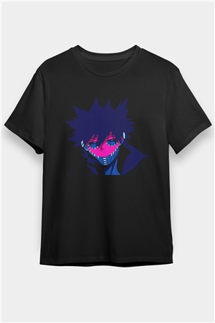 Dabi Baskılı Unisex Siyah Tişört - Tshirt