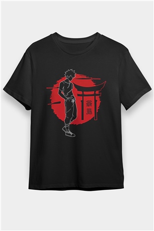 Dabi Baskılı Unisex Siyah Tişört - Tshirt