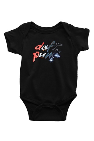 Daft Punk Baskılı Siyah Bebek Body - Zıbın