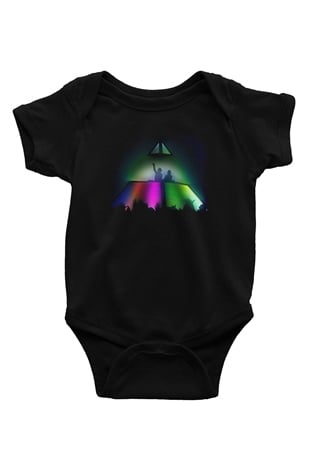 Daft Punk Baskılı Siyah Bebek Body - Zıbın