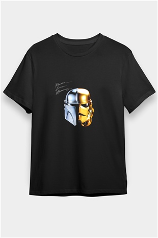 Daft Punk Baskılı Unisex Siyah Tişört