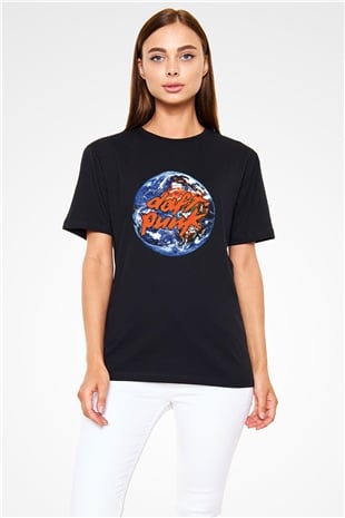 Daft Punk Baskılı Unisex Siyah Tişört