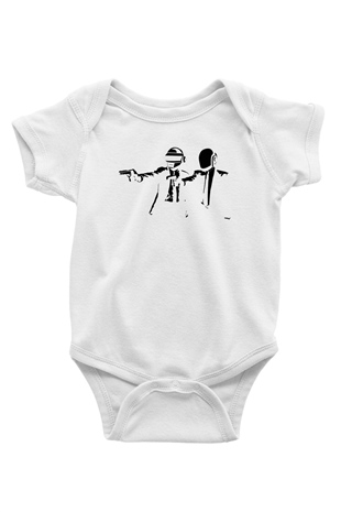 Daft Punk Beyaz Bebek Body - Zıbın
